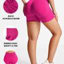 Buauty Womens 5" Scrunch Butt Lifting Shorts Workout Gym High Waisted Tummy Control Seamless Booty Yoga Biker Shorts (Pink)