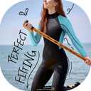 Dark Lightning Full Body Wetsuit Women, 3/2mm Wet Suit for Women Cold Water Swimming, Womens Diving Surfing Snorkeling Kayaking Water Sports,Triathlon Wetsuit, Red Rose, Small