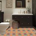 10PCS 12x12 Inch Colorful Thanksgiving Turkey with Candy Corn Floor Tiles Peel and Stick Removable Self Adhesive DIY Vinyl Flooring Stickers for Kitchen Bathroom Living Room Home Decor