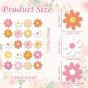 280pcs Spring Daisy Temporary Tattoos Stickers Hippie Theme Tattoo Stickers Waterproof Boho Groovy Face Body Sticker for Adults and Kids Cute Cartoon Printing Groovy Theme Spring Floral Party Supplies