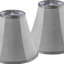 GO&SO Grey Bell Lamp Shades Set of 2 Meduim Lamp Shade 6"Top x 13"Bottom x 9.8"High(Spider) Replacement Lampshade for Table Lamp & Bedside Lamp -Handmade Lampshade,Assembly Required (Oatmeal-Linen)