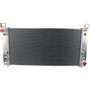 CoolingCare All Aluminum Double Oilcooler 3 Row Radiator for 1999-2011 Chevy Silverado, GMC Sierra 1500 2500 Series V8 Engine (19" x 40" OVERALL)