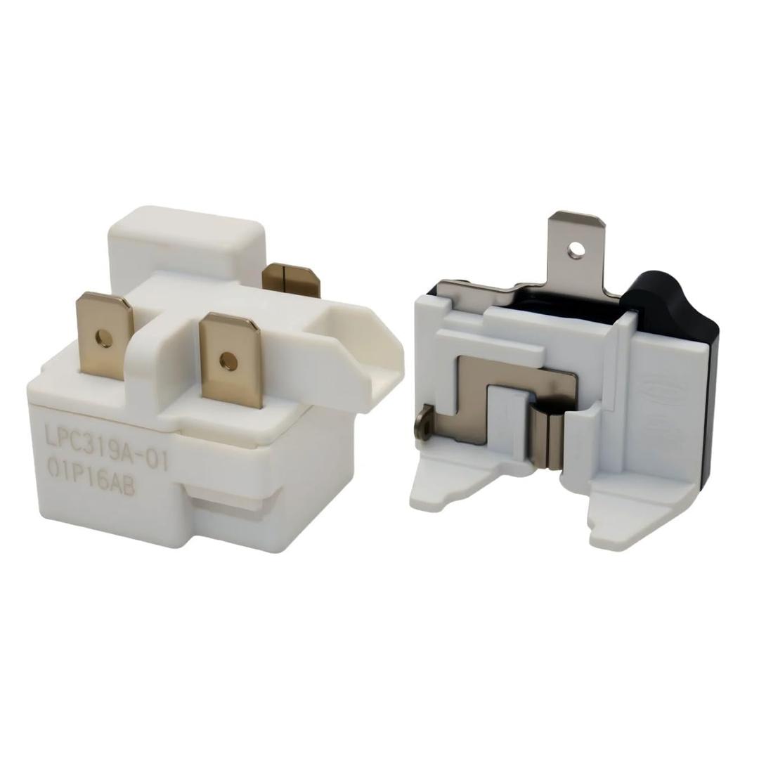 LPC314A-01 3 Pin Refrigerator PTC Starter Relay and Refrigerator Overload Relay Protector Fits for GE WR55X31710 Refrigerator Compressor