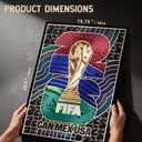 FIFA WorldCup2026 Collectible Wall Art Limited Edition 3D Layered Decor, 20.8"L x 15.7"W
