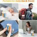 Pill Dispenser with 7 Large Compartments - Portable Pill Organizer for Travel, Anti-Mix Design & Wide Opening Design, Easy Access to Vitamin Dispenser, Includes 20 Blank Stickers (White)