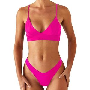 Rajputana Womens Bikini Black Push Up Brazilian Two Piece Swimsuit M