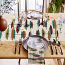 Table Runners 36 inches, Retro Modern Mid Century Wedding/Coffee Table Runner, Farmhouse Style Table Linen Cloth for Dinning Holiday Party Indoor Outdoor Decor, Heat-Resistant, Abstract Lines