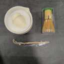 Matcha Set, Japanese Tea Set Includes Matcha Bowl with Spout, Matcha Whisk Holder (chasen), Bamboo Matcha Whisk and Bamboo Scoop, Ceramic Matcha Kit for Tea Lovers (4 PCS, Beige)