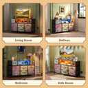 WLIVE LED Dresser TV Stand for 55 Inch TV, 8 Drawers, Pattern