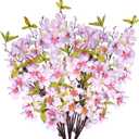 Grand Verde Artificial Apple Blossom Silk Flowers Tree Branches 33 Long Stems Faux Bouquet for Tall Vase Indoor Home Decor DIY Wedding Centerpiece Decoration, Bulk 3pcs (Pink)