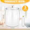 Nuogo 3 Gallon/384 oz Large Candy & Cookie Jar with Lid Plastic Apothecary Jars Large Food Storage Container Unbreakable Kitchen Storage for Cookie, Candy, Snack and Dried Foods DIY Gift