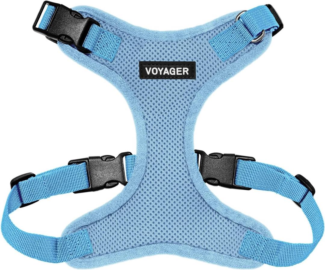 Voyager Step-in Lock Pet Harness - All Weather Mesh, Adjustable Step in Harness for Cats and Dogs by Best Pet Supplies - Baby Blue, XS (XS (Chest: 13 - 16" * Fit Cats))