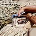 Forever Bamboo Mexican Palm Thatch Roof Runner Roll Duck Blind Grass Tiki Hut Thatch Duck Boat Blinds Palapa Thatch Roofing for Tiki Bar Huts 35 in H x 30 ft L