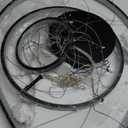 3-Rings D31.5 Modern LED Chandelier Black, Dimmable Pendant Lighting with Remote Control Circular Flush Mount High Ceiling Light for Living Dining Room Bedroom Foyer, 3000K-6500K