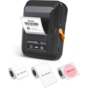 SUPVAN T50M Pro Bluetooth Label Maker Machine with 3 Tapes, Wide Waterproof Label, Versatile App with 40 Fonts and 450+ Icons, Inkless Labeler for Home, Kitchen, School, Office Organization, Black
