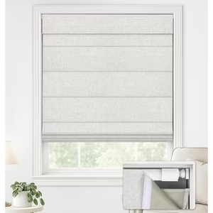 Cordless Roman Shades, 31 x 64 in, Off White , Blackout
