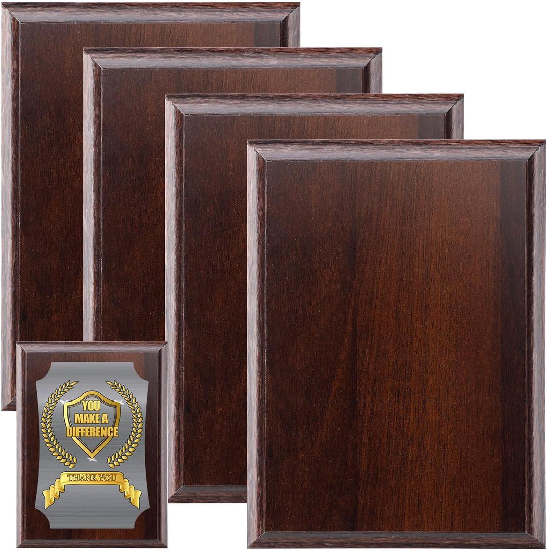 DIY Blank Award Plaques Personalized Engraved Plaques Wooden Trophy Gift for Thank You, Photo, School, Sports, Special Achievements, Retirement