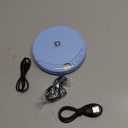 CD Player Portable with 60 Second Anti Skip, Stereo Earbuds, Includes Aux in Cable and AC USB Power Cable for use at Home or in Car, Blue