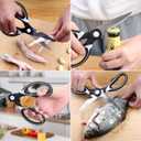 2 x Heavy Duty Scissors - Sharp Poultry Shear All Purpose with Ergonomic Non-Slip Handle, Stainless Steel Dishwasher Safe, Premium Cutting Utility Scissors for Kitchen Garden Office Craft Workshop (Black)