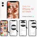 HATOSHI for iPhone 12 Case, [Upgraded Camera Protection] Liquid Silicone Phone Case with 2 Screen Protectors, Soft Anti-Scratch Microfiber Lining Shockproof Phone Cover, 6.1 inch, Pink