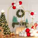 Snughome Arch Backdrop Stand, Set of 2 Metal Arch Stand (7.2FT+6FT), Gold Wedding Arch Frame for Party, Baby Shower, Holiday, Ideal for Balloon Flower