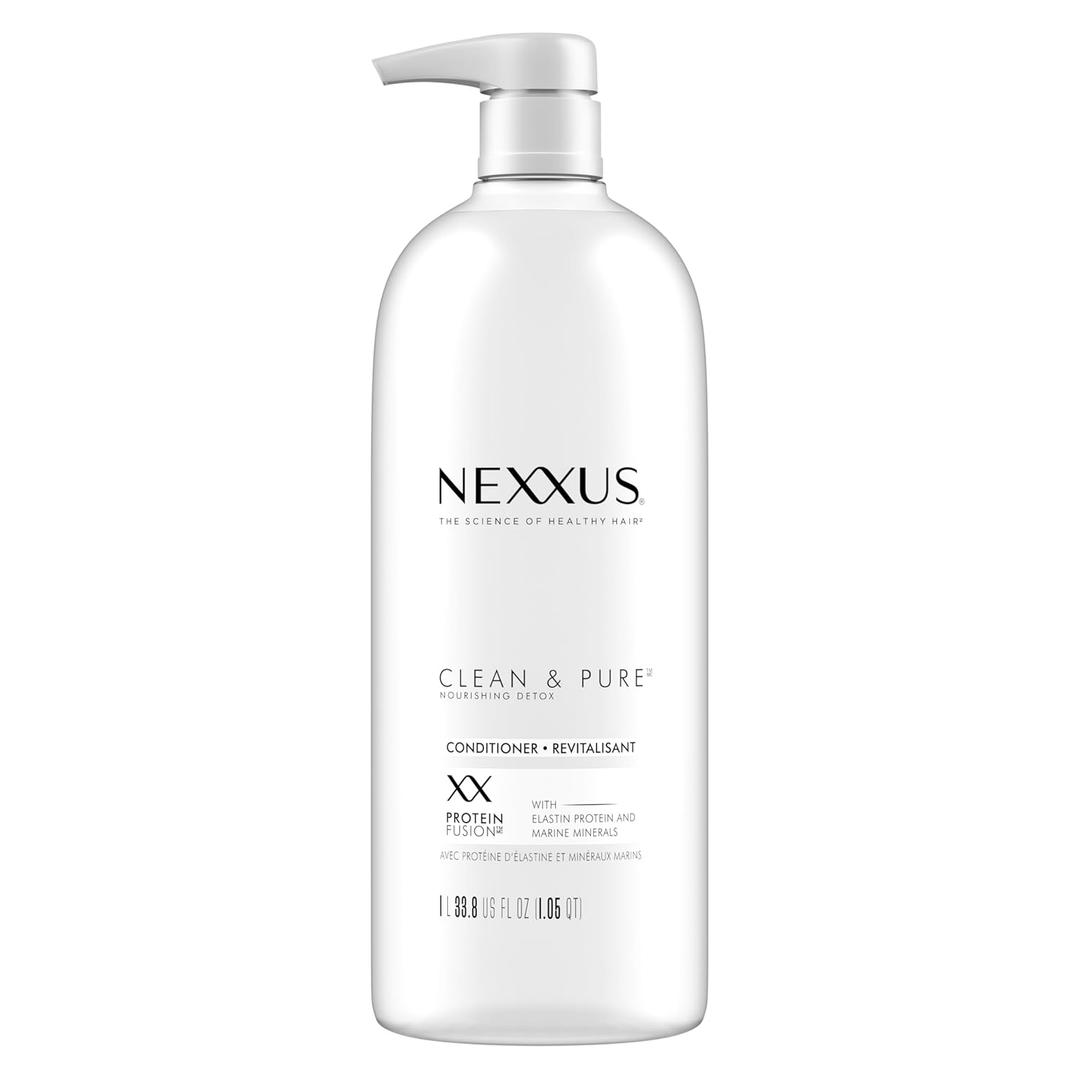 Nexxus Clean and Pure Conditioner, With Protein Fusion, Nourished Hair Care Silicone, Dye And Paraben Free 33.8 oz (33.8 Ounce (Pack of 1))