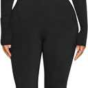 BORIFLORS Long Sleeve Jumpsuit for Women Sexy Turtleneck One Piece Bodycon Rompers Clubwear (Black) XL