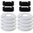 Cat/Pet Water Fountain Filters, 12 Pieces Set Pack of 8 Replacement Filter Fit for 81oz/2.4L, 3 Filtration System with 4 PreFilter Sponges