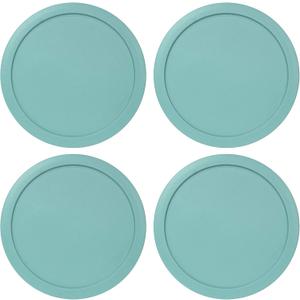 Replacement Lid for Pyrex 7.5" (7 Cup) Storage Plastic Cover Bowl 7402-PC Turqoise (4-Pack)