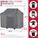 Unicook 50 Inch Grill Cover for 48 Inch Outdoor Grill, Heavy Duty Waterproof BBQ Cover Compatible with Weber Spirit 200 Series, Fade Resiatnt Gas Barbecue Protector, All Weather Protection, Grey