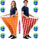 Granny Pants Yard Game Grandma Pants Family Party Outdoor Tossing Games Equipped with Inflatable Balloons and Pump Suitable for Outdoor Indoor Birthdays Family Parties Gatherings (2 PCS, Basket Base)