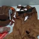 Spooktacular Creations Halloween Cowboy Hat Costume for Boys, Kids White Brown Western Costume, Deluxe Cowboy Outfit Set for Toddler Halloween RolePlay Themed Party (Medium, 8-10 yrs)