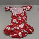 Lanyarco Snowman Pet Dog Christmas Pajamas PJS, Cute Cotton Snowflake Xmas Outfit for Medium Dogs, Red Large Back Length 19" (Large (27-46lbs) Back 20" Chest 22-26")