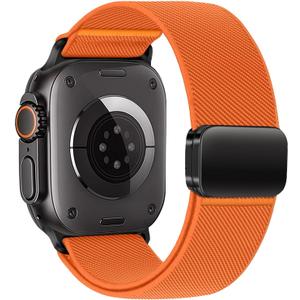 Magnetic Nylon Bands for Apple Watch Ultra 2/3 Band for Men 49/46/45/44/42mm(S3/2/1) iWatch Man,Stretchy Fabric Elastic Sport Strap Wristband for Apple Watch Series 11 10 9 8 7 6 5 4 3 SE Ultra 3/2/1