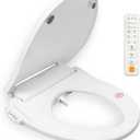 Smart Bidet Toilet Seat, Instant Heat, Warm Air Dryer, Elongated