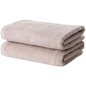 DREAMY RIKKA 2 Piece Premium Turkish Hand Towels for Bathroom Turkish Cotton with Coresoftair™ Technology Ultra-Soft Absorbent Quick Drying and Durable 2 Hand Towels (16x30), Pebble Stone