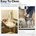 Nicelock Stainless Steel Dog Bowl | Set of 2, Metal Dog Bowls with Suction Base, Rubber Bottom & Premium Material & Easy Clean (Gray-2 Pack)