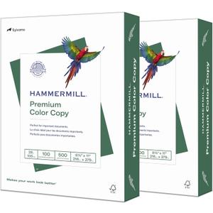 Hammermill Printer Paper, Premium Color 28 lb Copy Paper, 8.5 x 11-2 Ream (1,000 Sheets) - 100 Bright, Made in the USA