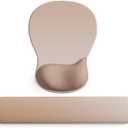 ErgoComfort Gel Wrist Rest Mouse Pad-Ergonomic Office Mousepad with Wrist Support-Non-Slip, Design Desk Accessories Mat for Home&Game Decor (09MochaSand Set)