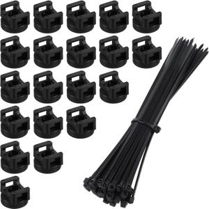 Magnetic Zip Tie Mount Multipurpose Cable Holder Cable Mount Magnets Magnetic Wire Management Bases with Heavy Duty Zip, Mount Nylon Ties in Total(100 Pieces,22 mm)