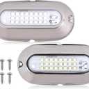 PIT66 LED Pontoon Boat Docking Light Bright White Housing Marine Boat Light 12V White&Blue Lighting 2 Pcs