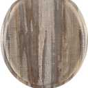 Round Toilet Seat, Molded Wood Toilet Seat with Quietly Close