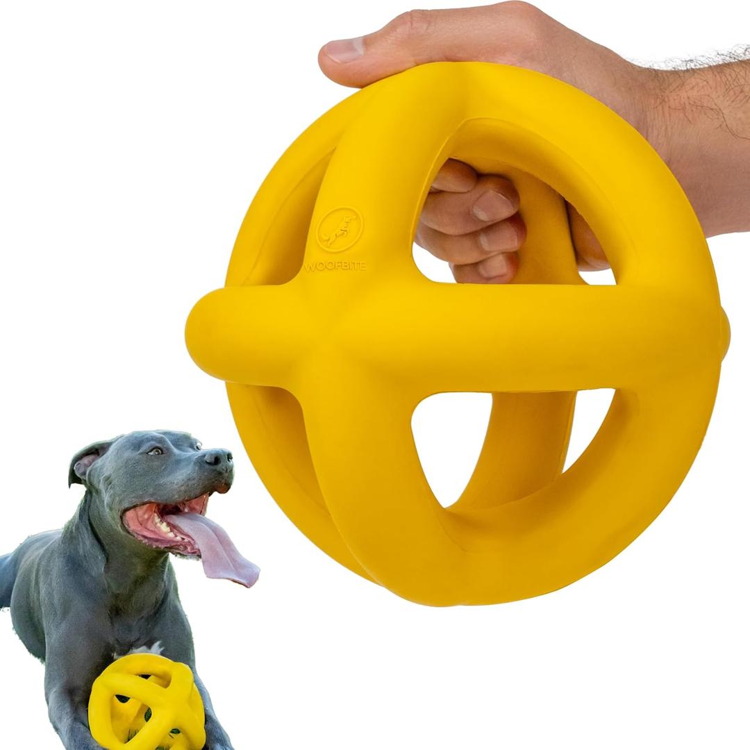 Indestructible Giant XL Dog Ball - Lifetime Replacement - Durable Toy for Aggressive Chewers - Safe, Non-Toxic Natural Rubber - Chew, Tug & Fetch - Tough, Heavy Duty - Large Breed, Massive 8