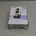 Panasonic Compact Cordless Phone with DECT 6.0, 1.6" Amber LCD and Illuminated HS Keypad, Call Block, Caller ID, Multiple Display Languages - 1 Handset - KX-TGB810S (Black/Silver)