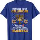 Hanukkah Imagine Your Cellphone Chanukah Jew Men Women Kids T-Shirt
