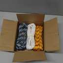 MaxWorks 1/4" x 25 ft Diamond Braided Polypropylene Rope, 95 lb Capacity, Weather & UV Resistant Utility Cord, Multicolor (50228)