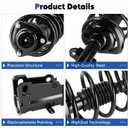 Front Struts Assembly Shock & Sway Bars End Links Fit for 2008-2016 Chrysler Town & Country(Excludes Li, S), 2008-2019 for Dodge Grand Caravan (Excludes R/T, GT), Replace for 171128L K7258 (4Pcs）