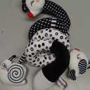 XIXILAND Baby Spiral Plush Toys, Black and White Baby Car Seat Toys, High Contrast Infant Newborn Toy 0-6 Months for Stroller Crib Mobile, Sensory Toy Best Gift for 0 3 6 9 12 Months Boys Girls