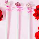 4 x 6-Pack Silicone Straw Covers compatible with Stanley 30oz & 40oz Tumblers and Water Bottle  Reusable Straw Caps & Toppers, Dust-Proof, Pink Cute Stanley Cup Accessories