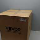 VEVOR Walk Behind Spreader, 60LBS Capacity, Push Spreader with Hopper Grate, 0-9.8 ft Spreading Width, 8 in All Terrain Pneumatic Tires, Garden & Lawn Broadcast Spreaders, for Seed, Fertilizer (White hubs + black components)